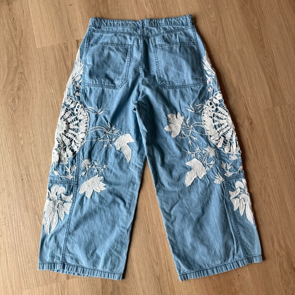 Anthropologie Pilcro The Kenna Barrel Jeans Lace Edition Sz 29 - Picture 4 of 7